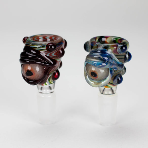 O Shine Glassworks | Wigwag Eye 14mm Bowl - Made in Canada