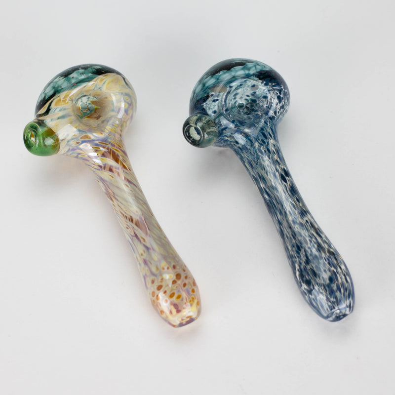 O Shine Glassworks | Frit Crushed Opal Honeycombe pipe - Made in Canada