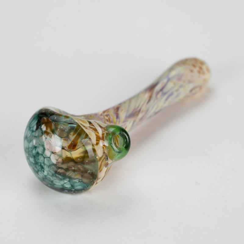 O Shine Glassworks | Frit Crushed Opal Honeycombe pipe - Made in Canada