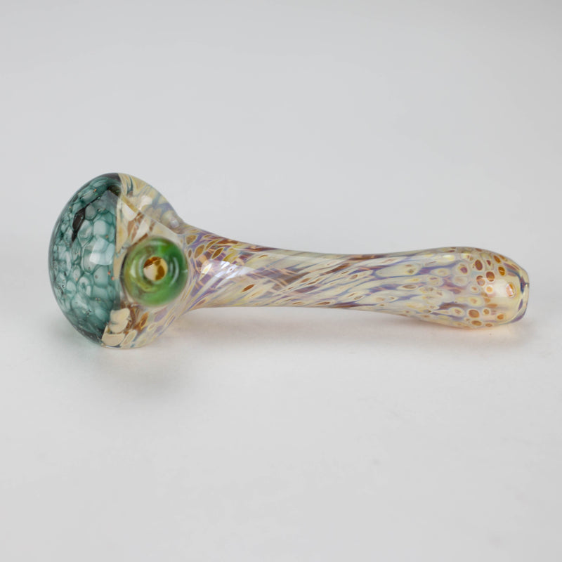 O Shine Glassworks | Frit Crushed Opal Honeycombe pipe - Made in Canada