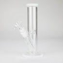 8" Glass Straight Bong [PIP508] Glass Bong NIBO Distribution White