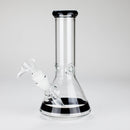 8" Glass Beaker Bong [PIP507] Glass Bong NIBO Distribution Black