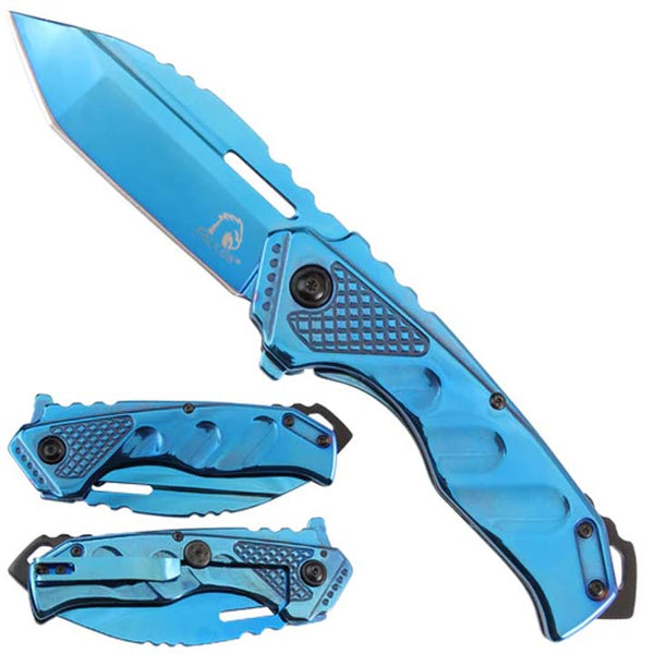 Falcon Pocket Knife Blue Frame Lock Knife_0