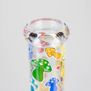 Z10" Glow in the dark Staight Tube Glass Bong With Flower Design Glass Bong 777 Smoke