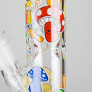 Z10" Glow in the dark Staight Tube Glass Bong With Flower Design Glass Bong 777 Smoke