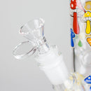 Z10" Glow in the dark Staight Tube Glass Bong With Flower Design Glass Bong 777 Smoke
