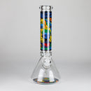 14" 7 mm Glass Bong With Dog Design Glass Bong 777 Smoke Design1