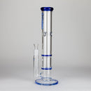 Ganjavibes | Honeycomb 14 Inches Two Disk Percolator Glass Bong By Irie Vibes Series Glass Bong Maple Craft Inc