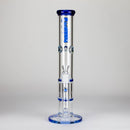 Ganjavibes | Honeycomb 14 Inches Two Disk Percolator Glass Bong By Irie Vibes Series Glass Bong Maple Craft Inc