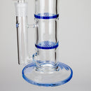 Ganjavibes | Honeycomb 14 Inches Two Disk Percolator Glass Bong By Irie Vibes Series Glass Bong Maple Craft Inc