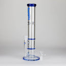 Ganjavibes | Honeycomb 14 Inches Two Disk Percolator Glass Bong By Irie Vibes Series Glass Bong Maple Craft Inc