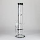 Ganjavibes | Honeycomb 14 Inches Two Disk Percolator Glass Bong By Irie Vibes Series Glass Bong Maple Craft Inc Grey