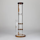 Ganjavibes | Honeycomb 14 Inches Two Disk Percolator Glass Bong By Irie Vibes Series Glass Bong Maple Craft Inc Amber