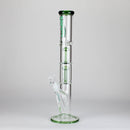 Ganjavibes | 17" Double Tree Percolator Glass Bong By Irie Vibes Glass Bong Maple Craft Inc Green