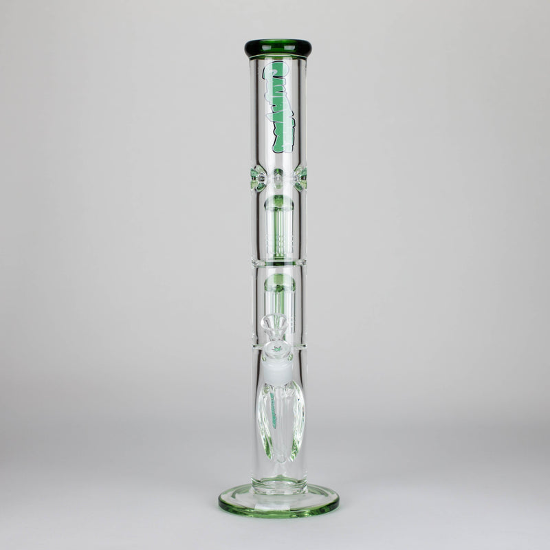 Ganjavibes | 17" Double Tree Percolator Glass Bong By Irie Vibes Glass Bong Maple Craft Inc