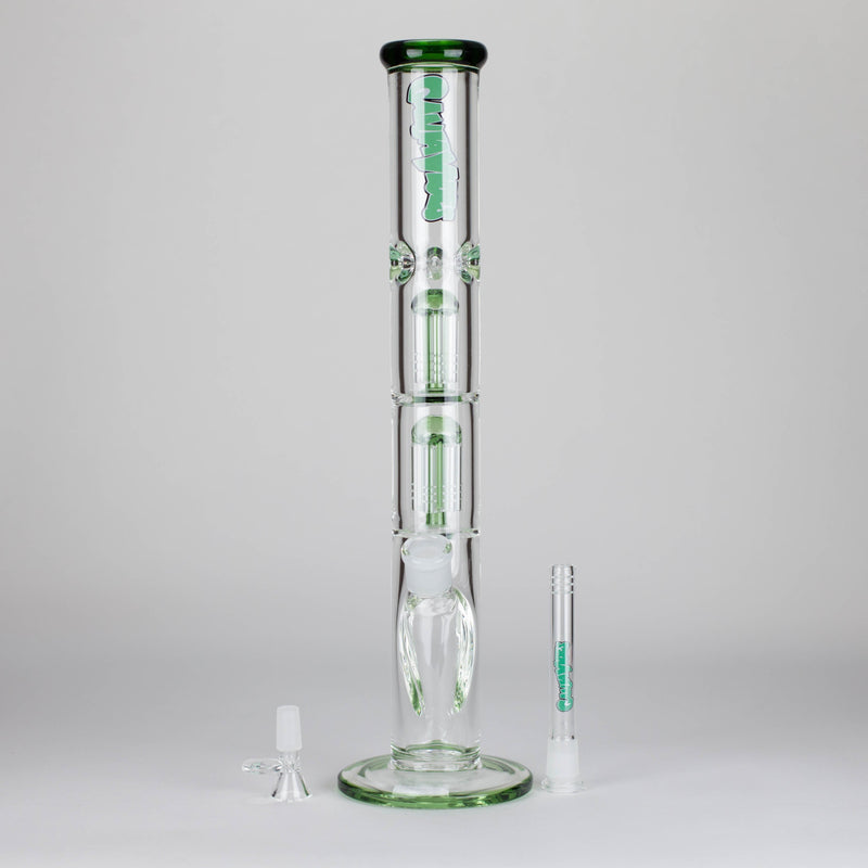 Ganjavibes | 17" Double Tree Percolator Glass Bong By Irie Vibes Glass Bong Maple Craft Inc
