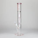 Ganjavibes | 17" Double Tree Percolator Glass Bong By Irie Vibes Glass Bong Maple Craft Inc Pink