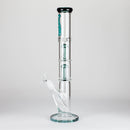 Ganjavibes | 17" Double Tree Percolator Glass Bong By Irie Vibes Glass Bong Maple Craft Inc Teal