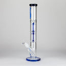 Ganjavibes | 17" Double Tree Percolator Glass Bong By Irie Vibes Glass Bong Maple Craft Inc Blue