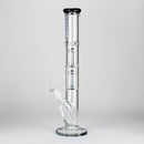 Ganjavibes | 17" Double Tree Percolator Glass Bong By Irie Vibes Glass Bong Maple Craft Inc Grey