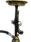 Zebra | 21" Smoke Wild West Gun Single Hose Hookah Hookah Jatiimports LLC