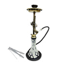 Zebra | 21" Smoke Wild West Gun Single Hose Hookah Hookah Jatiimports LLC Black