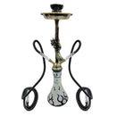 Zebra | 21" Smoke Wild West Gun 2-Hose Hookah Hookah Jatiimports LLC Black