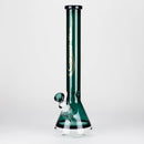 Genie | 18" 7 mm color-tube and clear-bottom beaker water bong [GE3110] Glass Bong ONE Teal