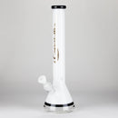 Genie | 18" 7 mm color-tube and clear-bottom beaker water bong [GE3110] Glass Bong ONE White