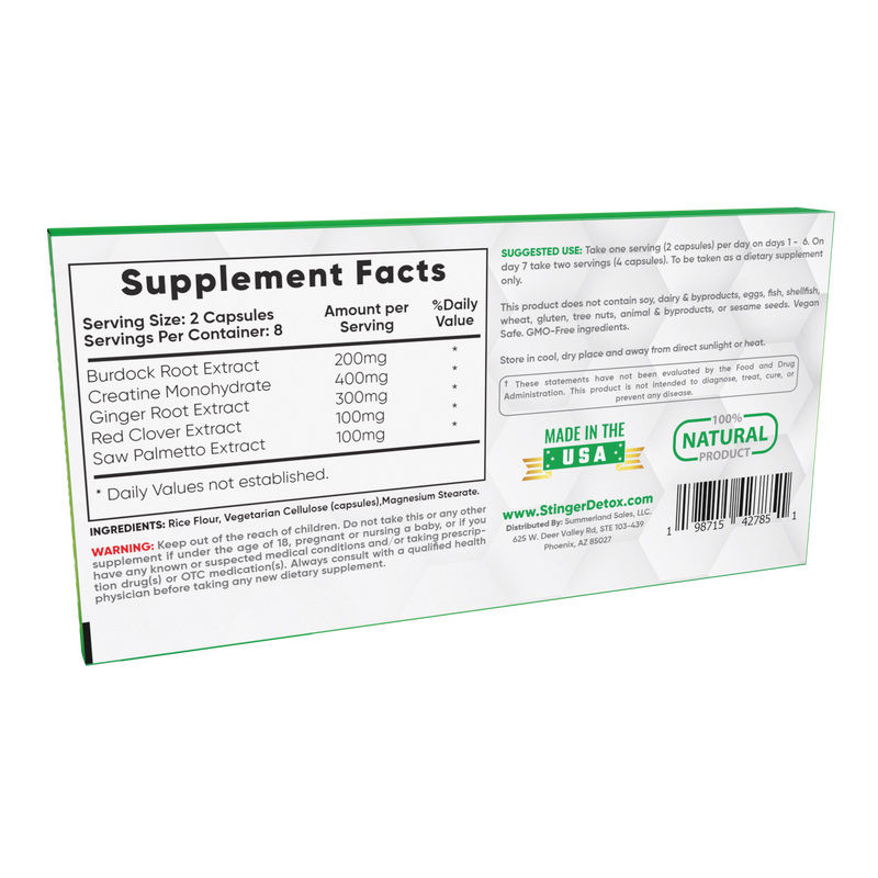 Stinger Detox | 7-Day Total Detox Permanent Cleanser Capsules Detox Desert Depot