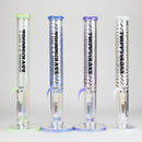 Trippy Glass | 17" Holographic Double Inline Straight Tube Glass Bong Glass Bong Small Biz Distributors