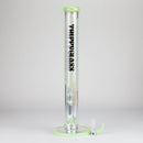 Trippy Glass | 17" Holographic Double Inline Straight Tube Glass Bong Glass Bong Small Biz Distributors