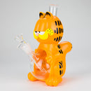 8.5" Vinyl Orange Cat water pipe [YS-364] Resin · Silicone · Plastic Bong JJ Distribution