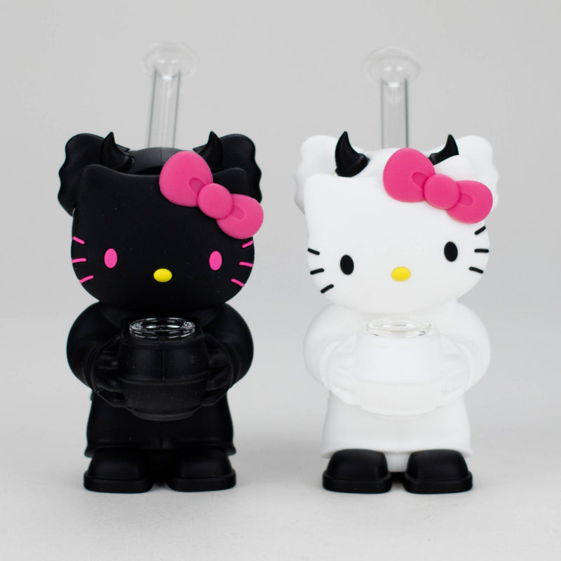 O 5.5" Devil Kitty Silicone Water Pipe-Assorted [YS-389]