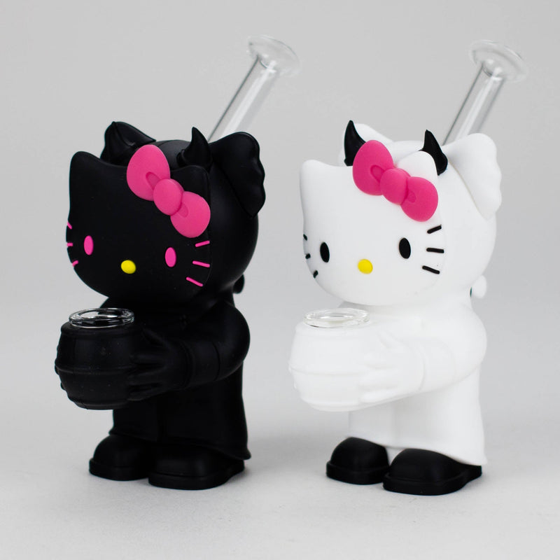 O 5.5" Devil Kitty Silicone Water Pipe-Assorted [YS-389]