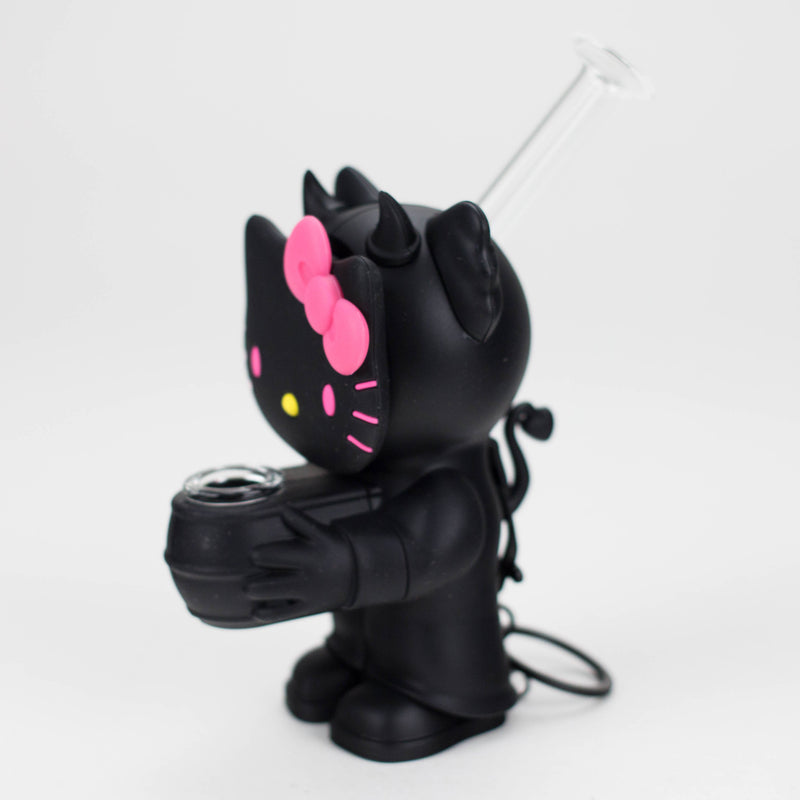 O 5.5" Devil Kitty Silicone Water Pipe-Assorted [YS-389]