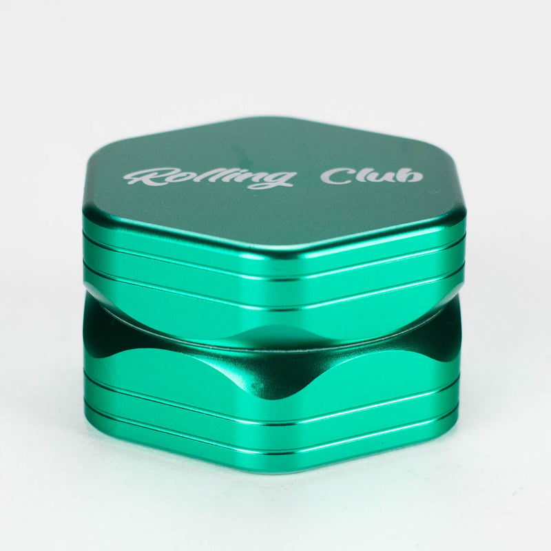 Rolling Club | 2.5" 2 Piece Hex Grinder Regular Grinder Maq Distributors Green