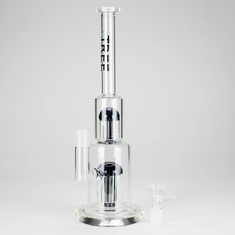 Tree Glass | 15" Double Tree Cake Bong Glass Bong Maq Distributors