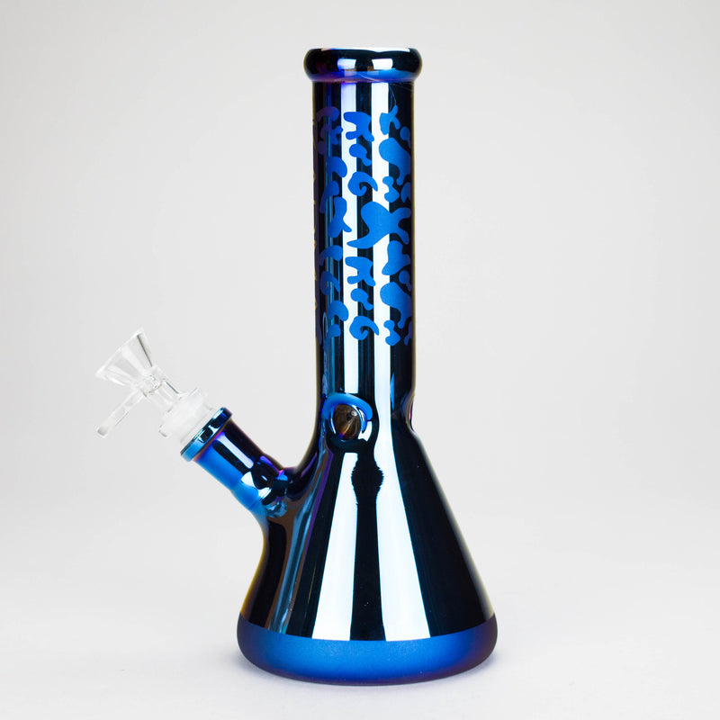 Karma | 9" Beaker Blue Metallic Glass Bong Glass Bong Maq Distributors