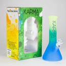 Karma | 9" Beaker 3 Toned Frosted Glass Bong Glass Bong Maq Distributors