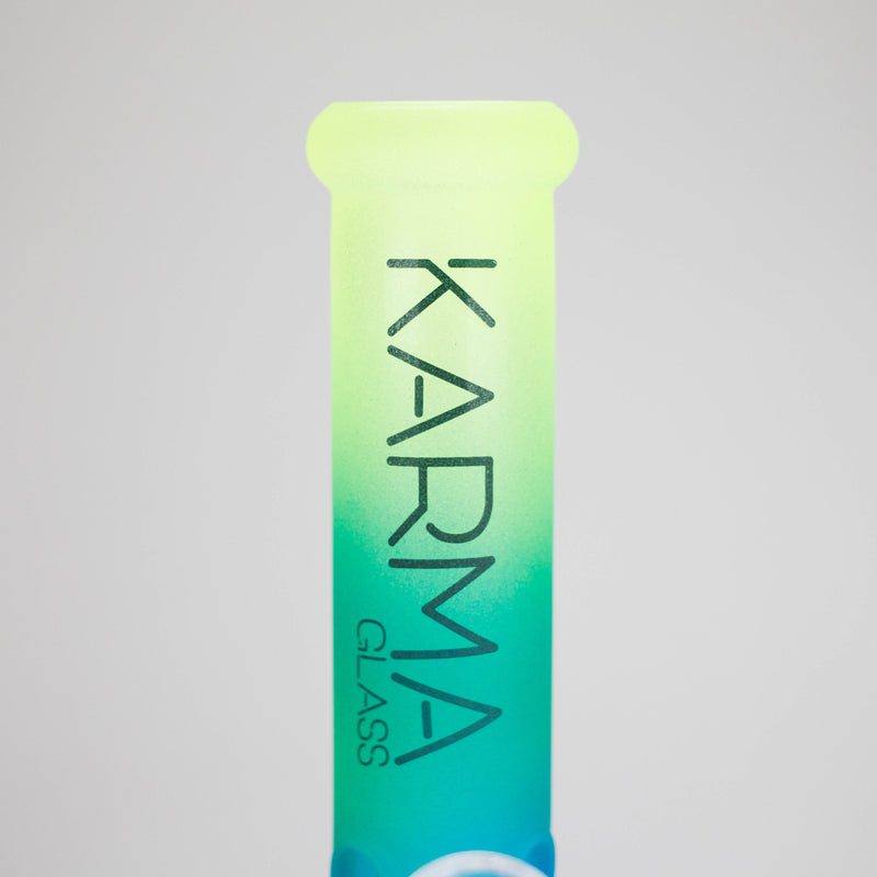 Karma | 9" Beaker 3 Toned Frosted Glass Bong Glass Bong Maq Distributors