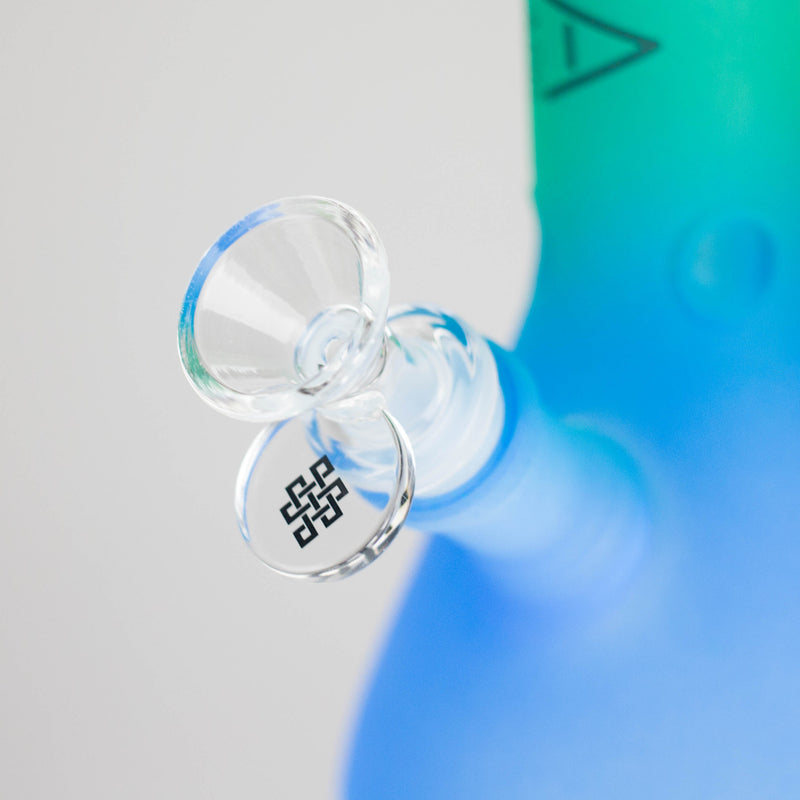 Karma | 9" Beaker 3 Toned Frosted Glass Bong Glass Bong Maq Distributors
