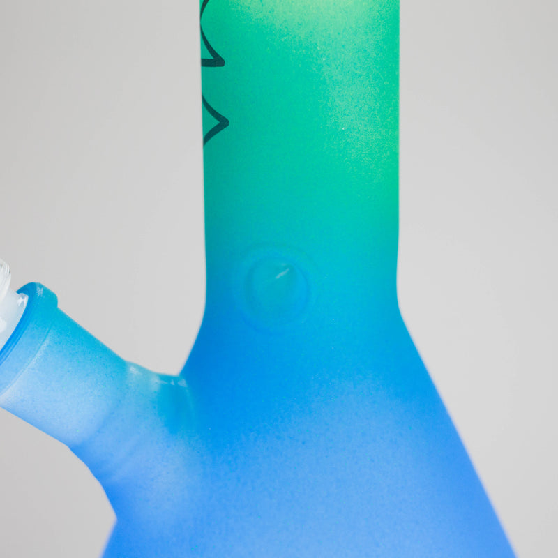 Karma | 9" Beaker 3 Toned Frosted Glass Bong Glass Bong Maq Distributors