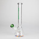 WellCann | 11" Beaker Glass Bong Glass Bong Smoking Cat Distribution Green (Rainbow Bottom)