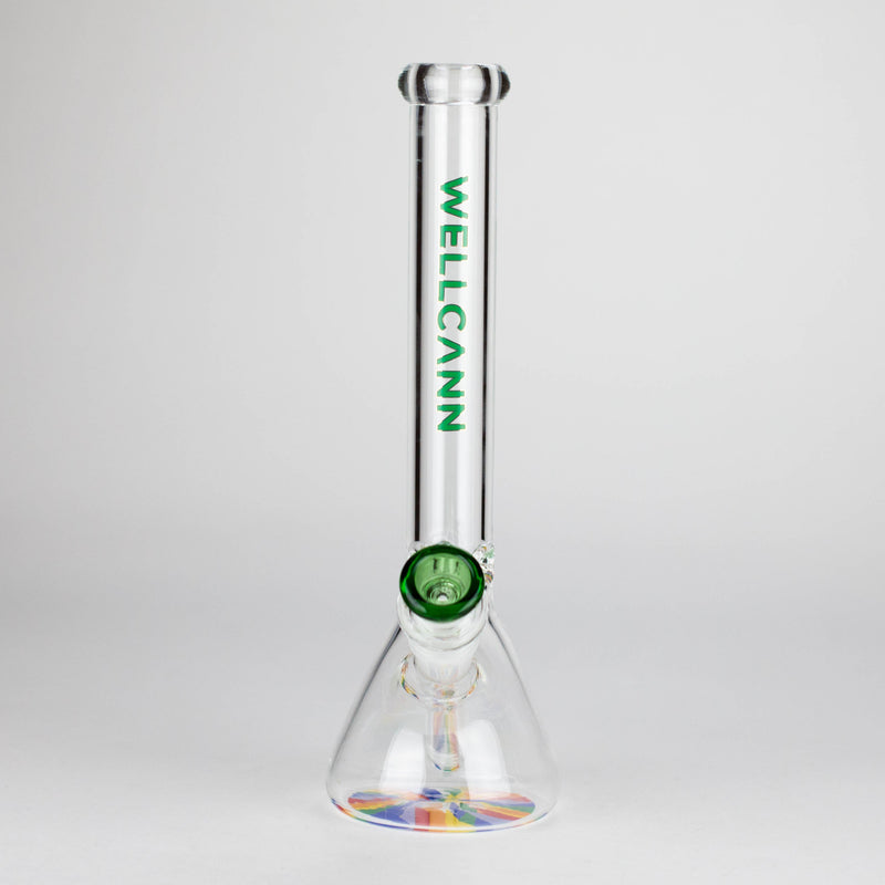 WellCann | 11" Beaker Glass Bong Glass Bong Smoking Cat Distribution