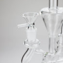 11″ Clear Recycler Glass Bong with inline diffuser [C8032] Glass Bong Canadian Distributor
