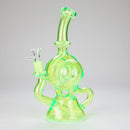 11″ Slim Green Recycler Glass Bong [C8033] Glass Bong Canadian Distributor