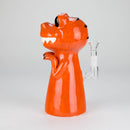 8" Vintage Red Dragon Ceramic Bong – Playful Mythical Creature Design[ES092WP] Ceramic Bong Canadian Distributor