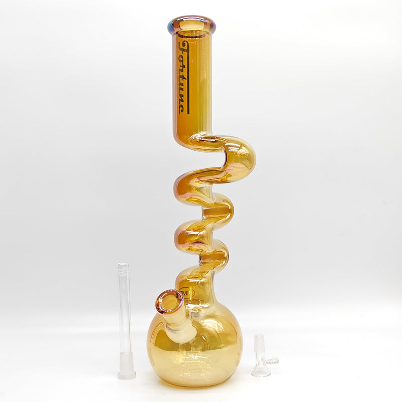 Fortune | Electroplated Zig-Zag Zong 18" 7mm [Z185007E-1] Glass Bong Fortune