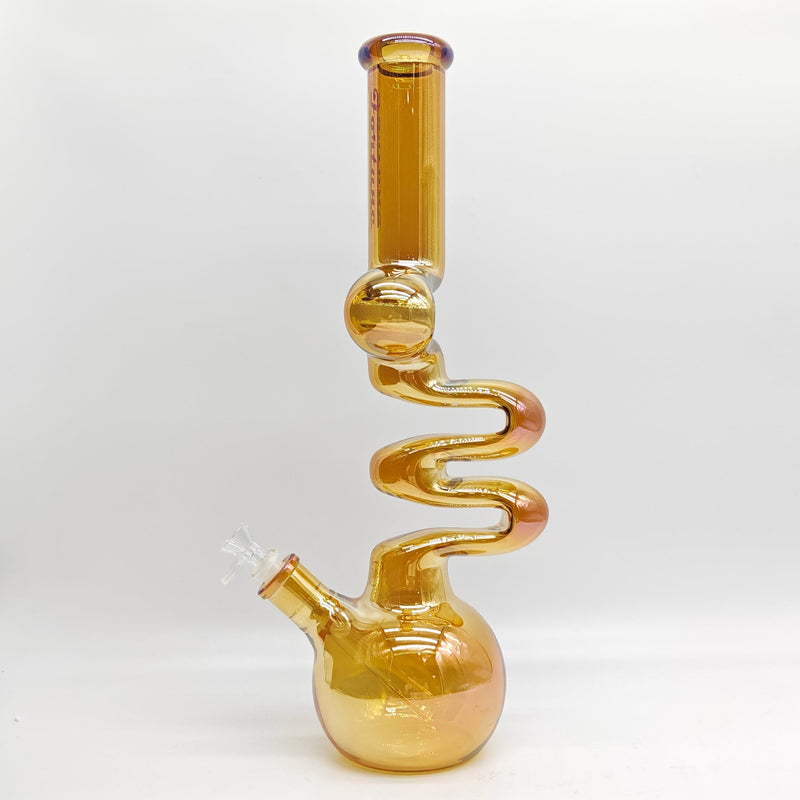 Fortune | Electroplated Zig-Zag Zong 18" 7mm [Z185007E-1] Glass Bong Fortune